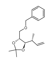 (2R,3R,4R)-1-Benzyloxy-2,3-O-isopropylidene-4-methyl-5-hexene-2,3-diol结构式