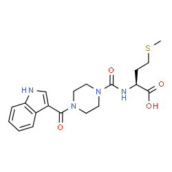 (2S)-2-[[4-(1H-indole-3-carbonyl)piperazine-1-carbonyl]amino]-4-methylsulfanyl-butanoic acid结构式