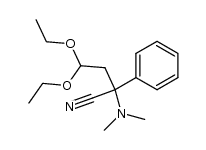 4,4-Diethoxy-2-dimethylamino-2-phenylbutanenitrile Structure