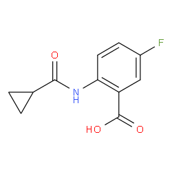 2-(环丙甲酰氨基)-5-氟苯甲酸结构式