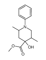 4-hydroxy-2,5-dimethyl-1-phenyl-piperidine-4-carboxylic acid methyl ester Structure