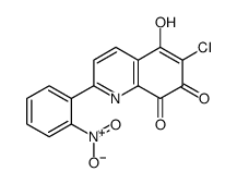 6-chloro-5-hydroxy-2-(2-nitrophenyl)quinoline-7,8-dione Structure