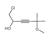 1-chloro-5-methoxy-5-methylhex-3-yn-2-ol Structure