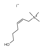 (Z)-6-hydroxy-N,N,N-trimethylhex-2-en-1-aminium iodide结构式