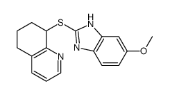 8-[(6-methoxy-1H-benzimidazol-2-yl)sulfanyl]-5,6,7,8-tetrahydroquinoline结构式