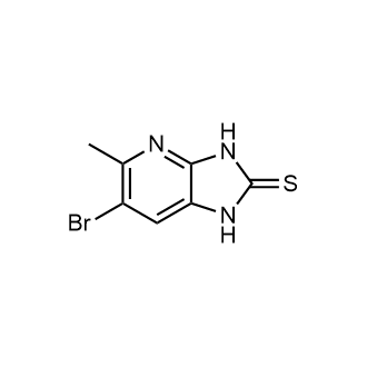 6-溴-5-甲基-1,3-二氢-2H-咪唑并[4,5-b]吡啶-2-硫酮结构式