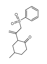 4-methyl-2-(3-(phenylsulfonyl)prop-1-en-2-yl)cyclohexanone结构式