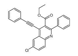 ethyl 6-chloro-2-phenyl-4-(2-phenylethynyl)quinoline-3-carboxylat e Structure