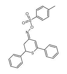 2,6-diphenyl-2,3-dihydro-4H-thiopyran-4-one O-tosyloxime Structure