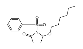 1-(benzenesulfonyl)-5-hexoxypyrrolidin-2-one structure