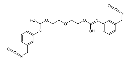 2-[2-[[3-(isocyanatomethyl)phenyl]carbamoyloxy]ethoxy]ethyl N-[3-(isocyanatomethyl)phenyl]carbamate Structure