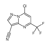 7-氯-5-(三氟甲基)吡唑并[1,5-a]嘧啶-3-甲腈结构式