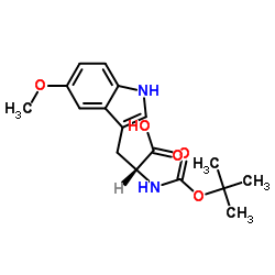 N-BOC-5-METHOXY-D-TRYPTOPHAN结构式