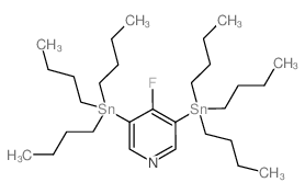 tributyl-(4-fluoro-5-tributylstannylpyridin-3-yl)stannane Structure