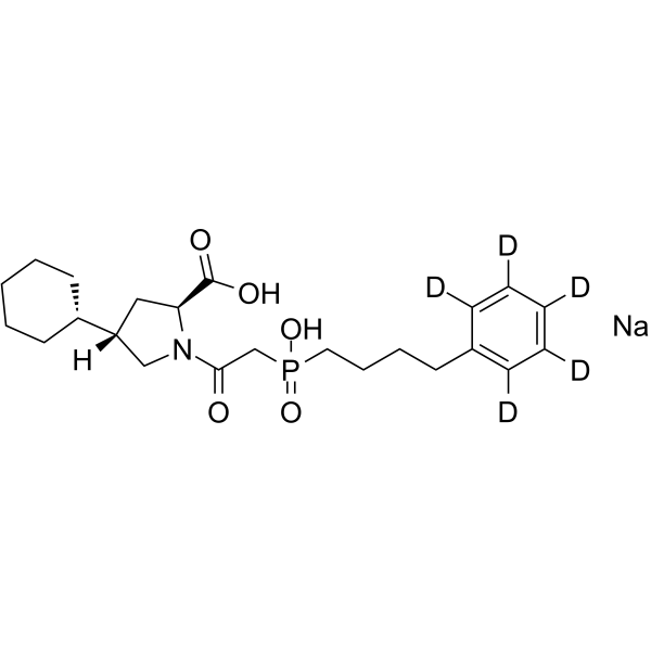Fosinoprilat-d5 sodium salt Structure