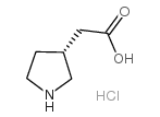 (R)-3-吡咯烷乙酸盐酸盐结构式