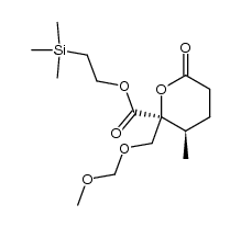 (2S,3R)-2-(trimethylsilyl)ethyl 2-((methoxymethoxy)methyl)-3-methyl-6-oxotetrahydro-2H-pyran-2-carboxylate Structure