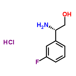 (S)-2-氨基-2-(3-氟苯基)乙醇盐酸盐结构式