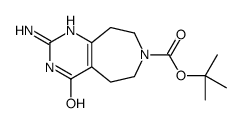 2-氨基-4-羟基-8,9-二氢-5H-嘧啶并[4,5-D]氮杂卓-7(6H)-羧酸叔丁酯结构式