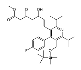 Methyl (6E)-7-[5-({[dimethyl(2-methyl-2-propanyl)silyl]oxy}methyl )-4-(4-fluorophenyl)-2,6-diisopropyl-3-pyridinyl]-5-hydroxy-3-oxo -6-heptenoate Structure
