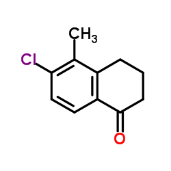 6-Chloro-5-methyl-3,4-dihydro-1(2H)-naphthalenone结构式