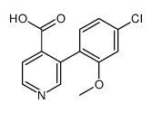 3-(4-chloro-2-methoxyphenyl)pyridine-4-carboxylic acid Structure