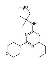 1,3-Propanediol, 2-methyl-2-((4-(4-morpholinyl)-6-propyl-1,3,5-triazin-2-yl)amino)-结构式
