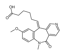 (6Z)-6-(9-methoxy-6-methyl-5-oxopyrido[4,3-c][1]benzazepin-11-ylidene)hexanoic acid结构式