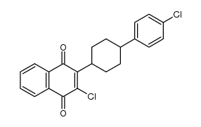 2-chloro-3-(4-(4-chlorophenyl)cyclohexyl)naphthalene-1,4-dione Structure