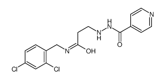N-[(2,4-dichlorophenyl)methyl]-3-[2-(pyridine-4-carbonyl)hydrazinyl]propanamide Structure
