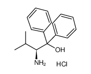 (S)-2-氨基-3-甲基-1,1-二苯基-1-丁醇盐酸盐结构式