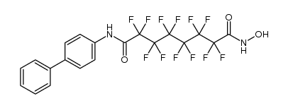 2,2,3,3,4,4,5,5,6,6,7,7-dodecafluorooctanedioic acid biphenyl-4-ylamide hydroxyamide Structure
