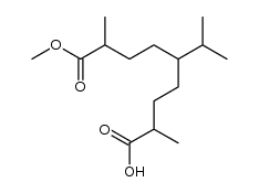 optically inactive 5-isopropyl-2,8-dimethyl-nonanedioic acid monomethyl ester Structure
