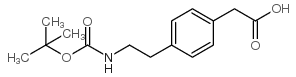 [4-(2-Boc-氨基乙基)苯基]乙酸结构式