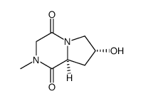 (3S,8aS)-3-甲氧基六氢吡咯并[1,2-a]吡嗪-1,4-二酮结构式