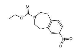 7-nitro-1,2,4,5-tetrahydrobenzo[d]azepine-3-carboxylic acid ethyl ester结构式