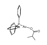 (triphenylphosphine)gold(I) isobutyrate Structure