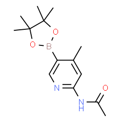 N-(4-Methyl-5-(4,4,5,5-tetramethyl-1,3,2-dioxaborolan-2-yl)pyridin-2-yl)acetamide structure