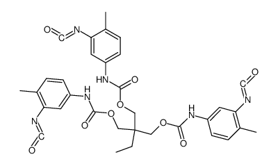 2-ethyl-2-[[[[(3-isocyanato-4-methylphenyl)amino]carbonyl]oxy]methyl]propylene (3-isocyanato-4-methylphenyl)carbamate结构式
