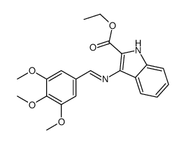 ethyl 3-[(3,4,5-trimethoxyphenyl)methylideneamino]-1H-indole-2-carboxylate结构式