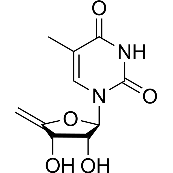 4′,5′-Didehydro-5′-deoxy-5-methyluridine Structure