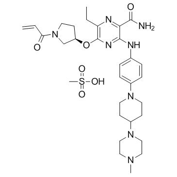 Naquotinib mesylate structure