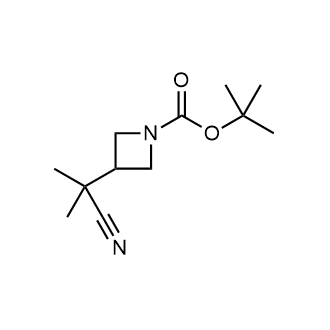 3-(2-氰基丙-2-基)氮杂环丁烷-1-羧酸叔丁酯结构式