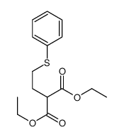 Propanedioic acid,2-[2-(phenylthio)ethyl]-, 1,3-diethyl ester Structure