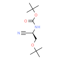 (R)-(2-(叔丁氧基)-1-氰基乙基)氨基甲酸叔丁酯结构式