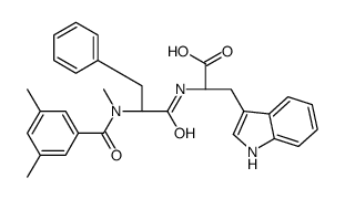 (2S)-2-[[(2R)-2-[(3,5-dimethylbenzoyl)-methylamino]-3-phenylpropanoyl]amino]-3-(1H-indol-3-yl)propanoic acid结构式