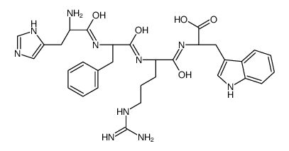 (2R)-2-[[(2S)-2-[[(2R)-2-[[(2S)-2-amino-3-(1H-imidazol-5-yl)propanoyl]amino]-3-phenylpropanoyl]amino]-5-(diaminomethylideneamino)pentanoyl]amino]-3-(1H-indol-3-yl)propanoic acid Structure