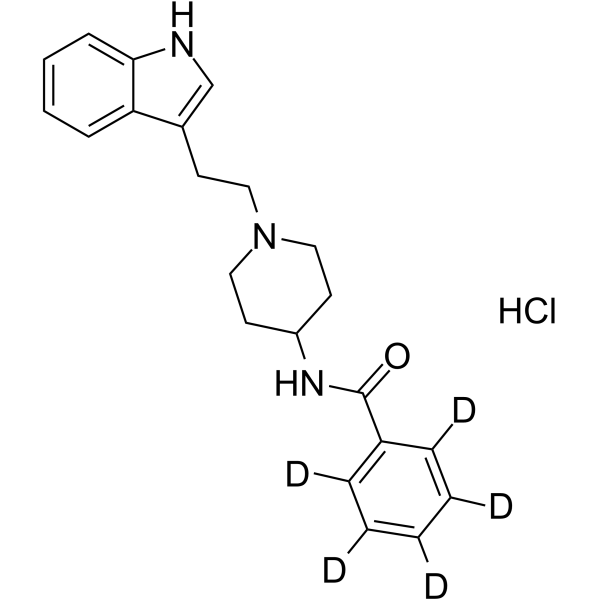 Indoramin-d5 hydrochloride结构式