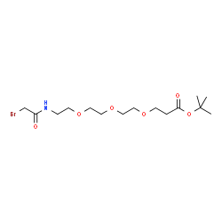 Bromoacetamido-PEG3-C2-Boc Structure