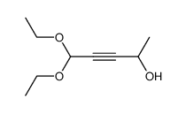 5,5-diethoxy-pent-3-yn-2-ol结构式
